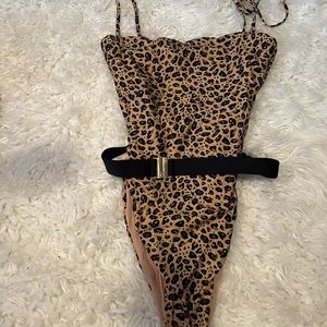 L Space One Piece. Size 4 Leopard Print